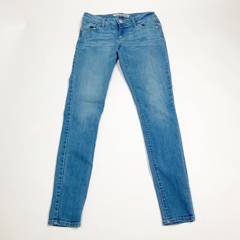 Old Navy The Rockstar Womens Jeans Blue Size 2 Skinny Low Rise Medium Wash